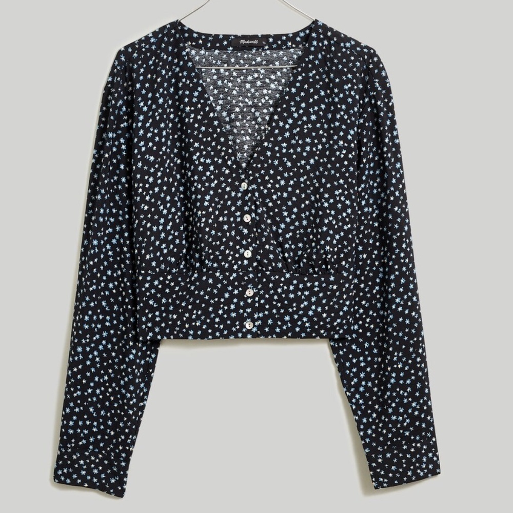 Madewell V-Neck Button-Front Shirt Size XXL NWT